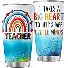 Colorful Rainbow Teacher Quote 20 Oz Stainless Steel Tumbler For Educators And School Staff Gift Appreciation Iced Mug Drink Coffee Travel Heat Outdoor