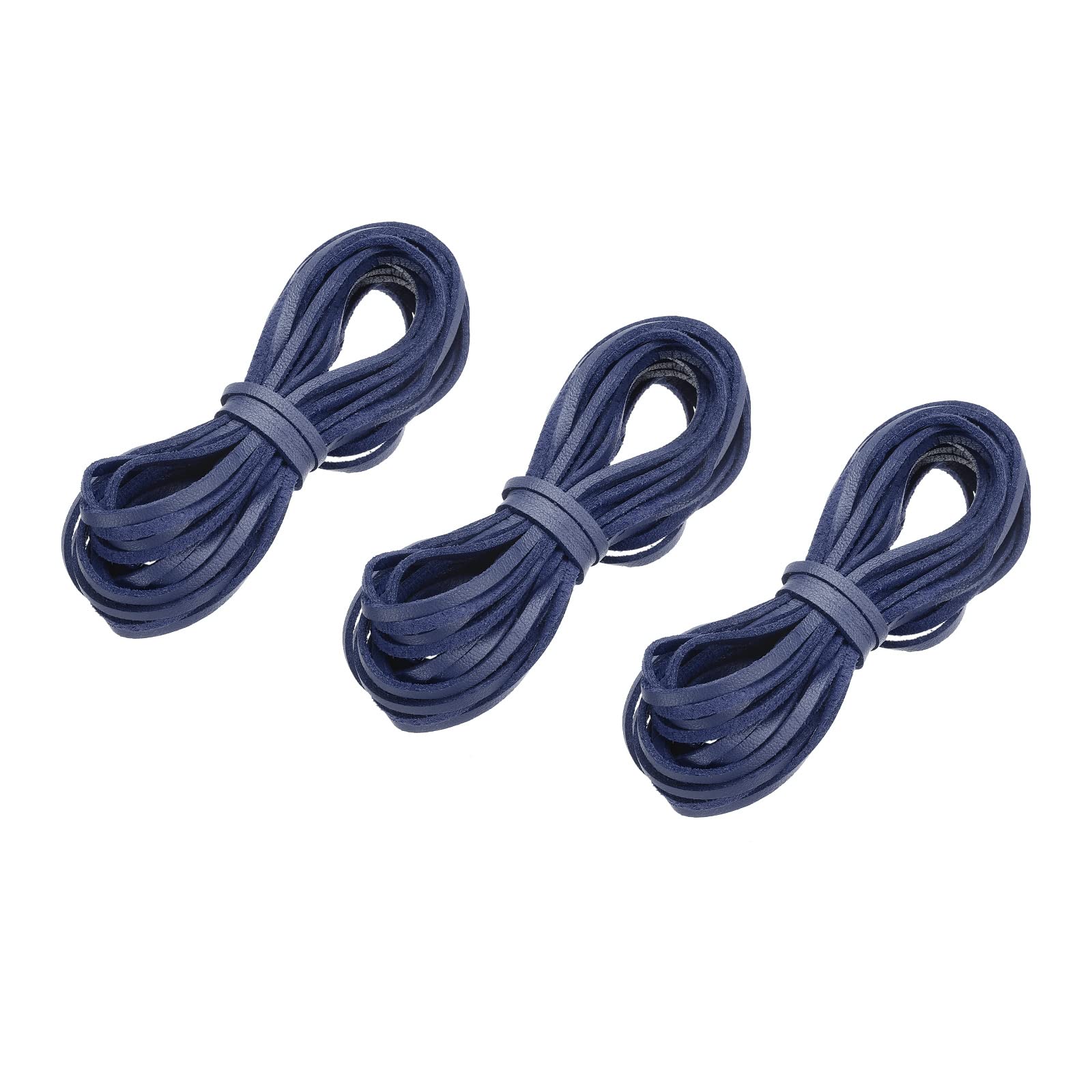 Ruban de cuir suédé bleu marine 2,6 mm pour laçage décoratif et artisanat DIY