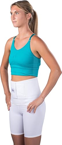 Miniatura 4 de Saunders S'port All Back Support with White Compression Shorts Hombre, XL (Cintura 40" - 42")