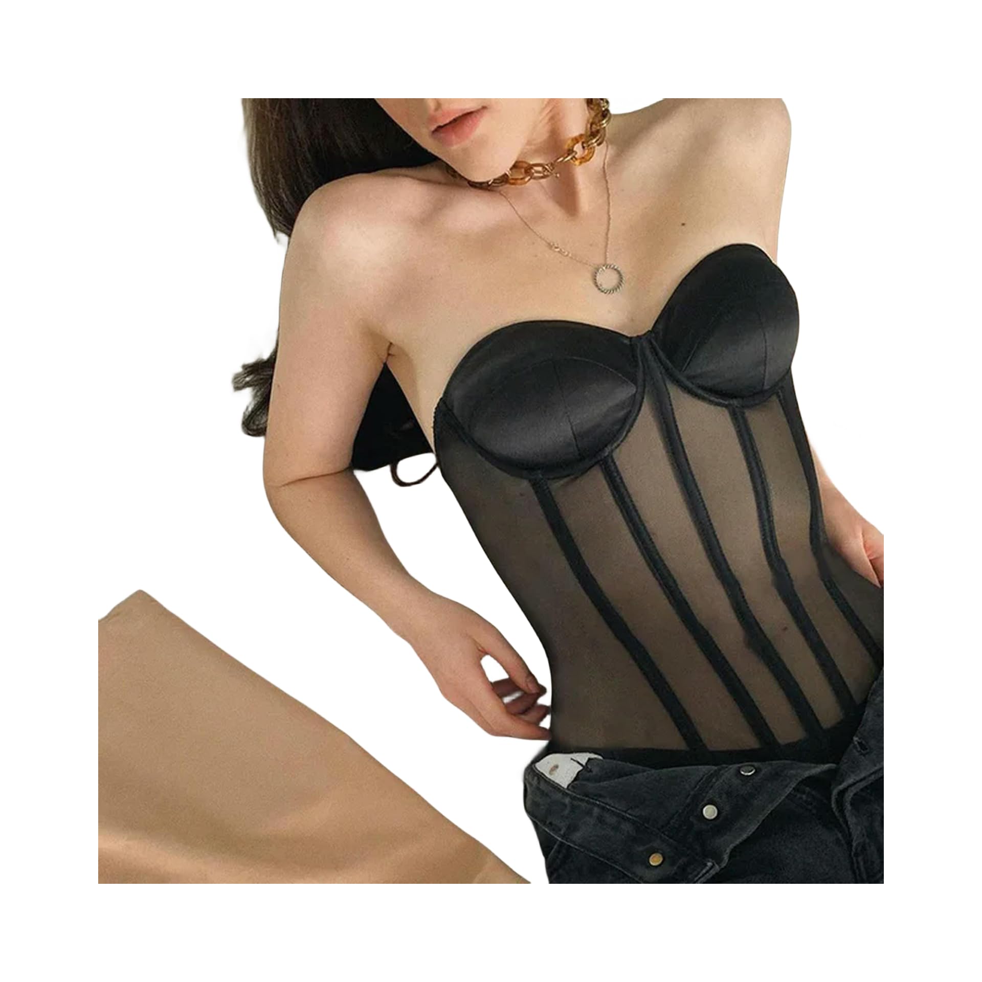 Haut Dos Nu Femme Y2K - Rouge - Manches Courtes - Coupe Ajustée Rouge