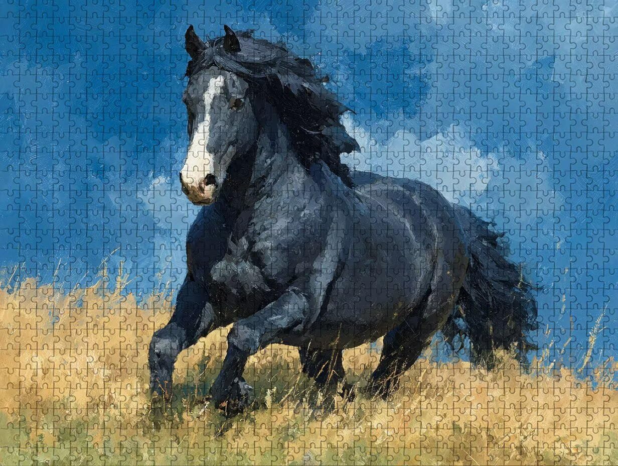 Cavallo Puzzle 6000 Pezzi Adulti, Puzzle Legno con Scatola 179x105cm, DIY Giochi Divertenti per Familiar, Idea Regalo Uomo e Donna, Squisita confezione Regalo, Estate Decorazioni, (Animale) 2-3347