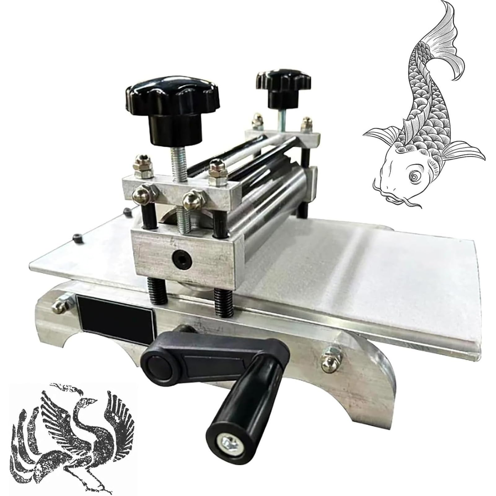 Joyfitness Printing Press, Manual Rubbing Machine, Portable Engraving Press, Printing Size 300x170mm, Adjustable Roller Height, Suitable For Woodcut, Copperplate And Paper Plate Print Creation