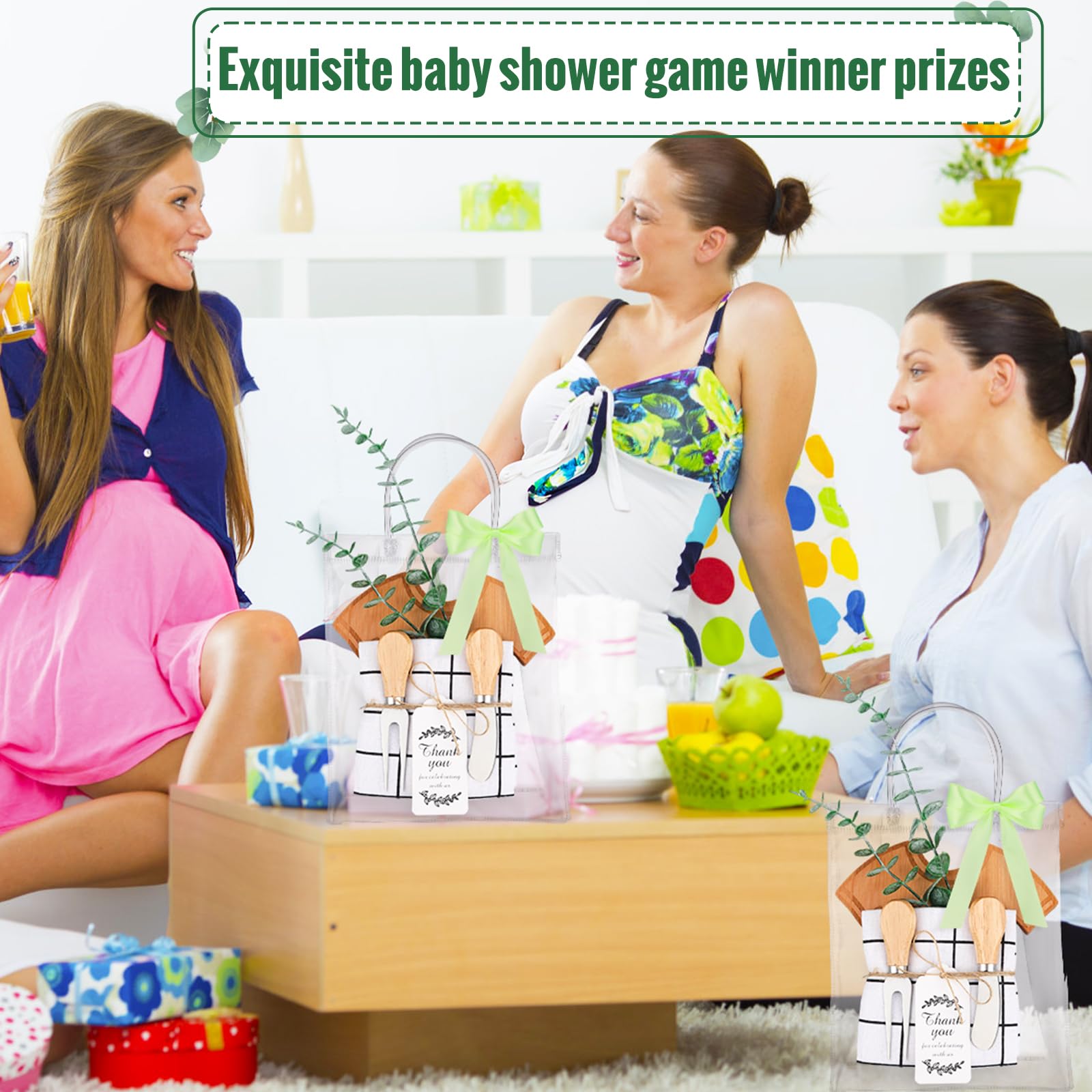 109PCS Baby Shower Prizes For Game Winners Bamboo Cheese