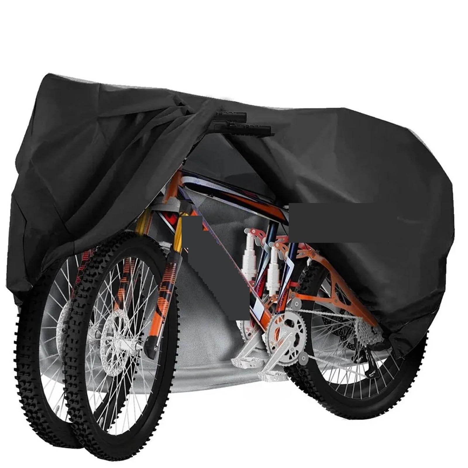 Fahrradabdeckung 210T Fahrradschutz Mehrzweck Regen Schnee Staub wasserdicht Allwetter-Schutzabdeckungen Fahrradabdeckung Wasserdicht(for 2 Bike)