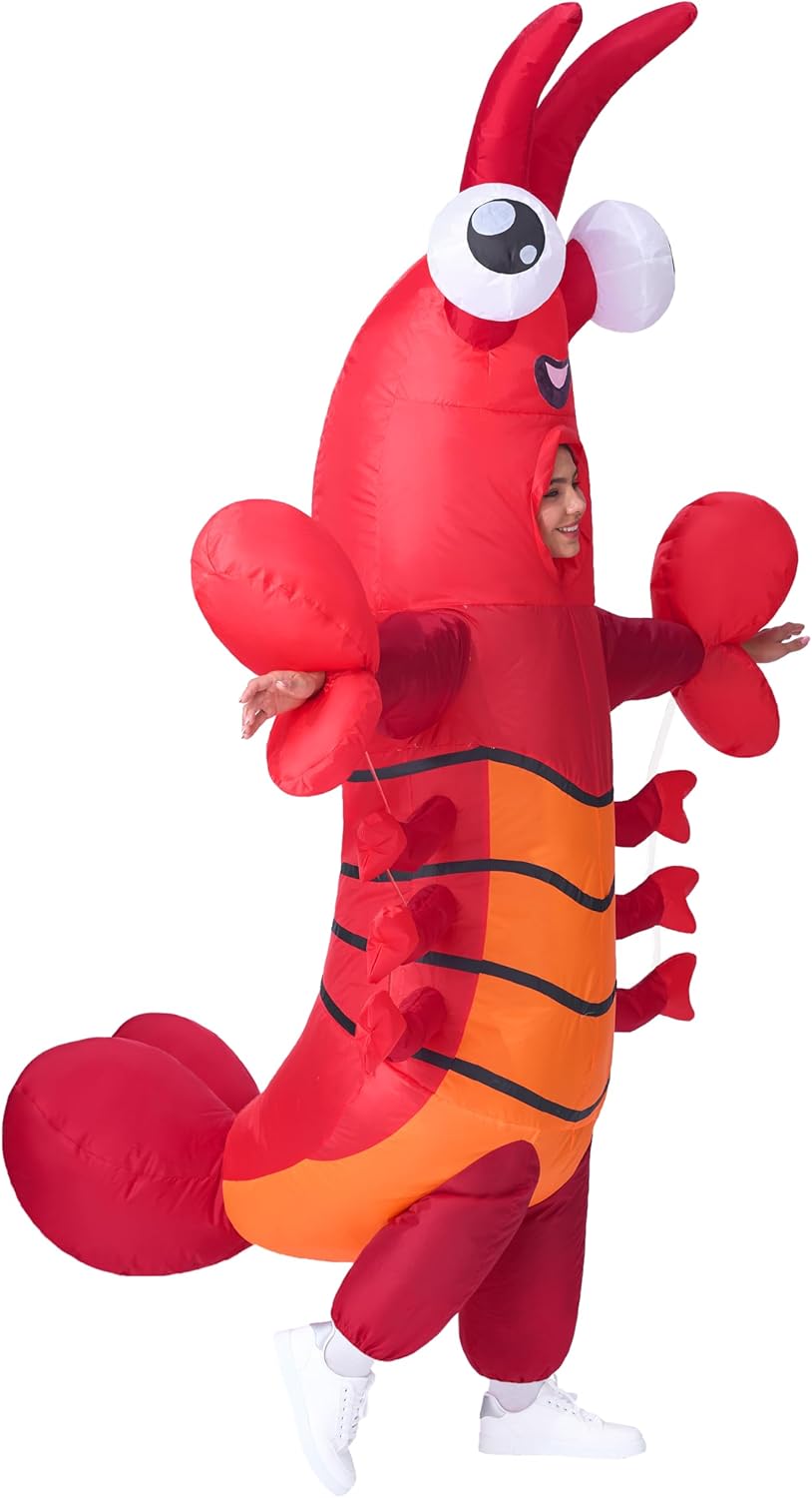 Spooktacular Creations Adults Halloween Inflatable Costumes, Full Body Lobster Blow-up Outfit for Cosplay Themed Parties - Image 3