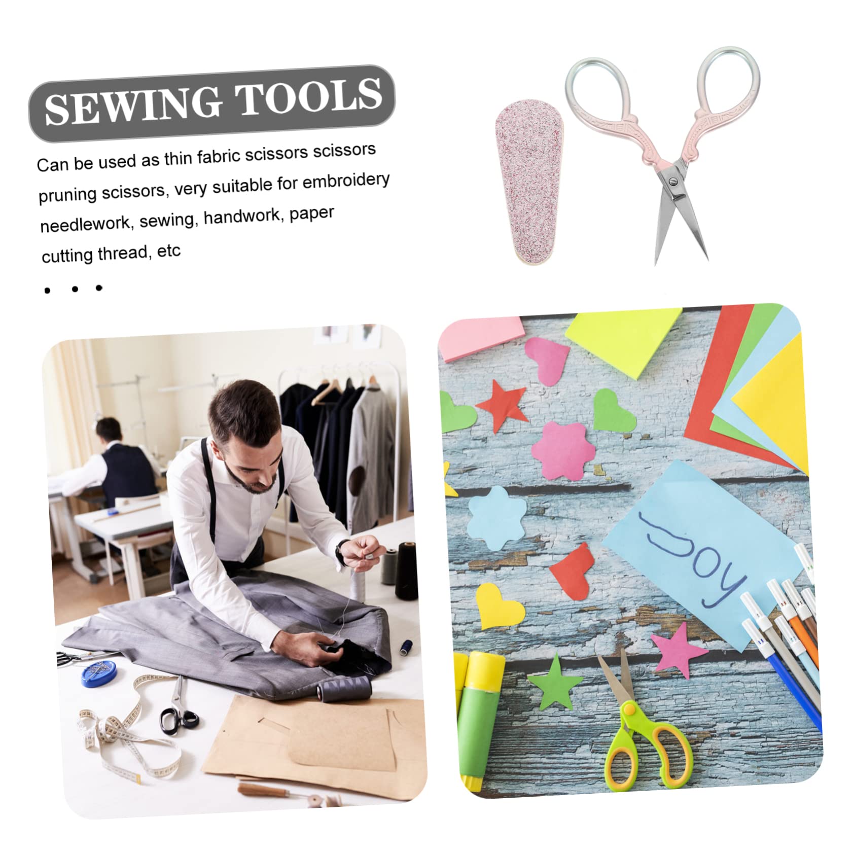 SEWACC 5 Pièces Ciseaux À Coudre Outil De Cils Outils De Crochet De Coupe Ciseaux En Tissu De De Broderie À Cils De Couture s D'Artisanat
