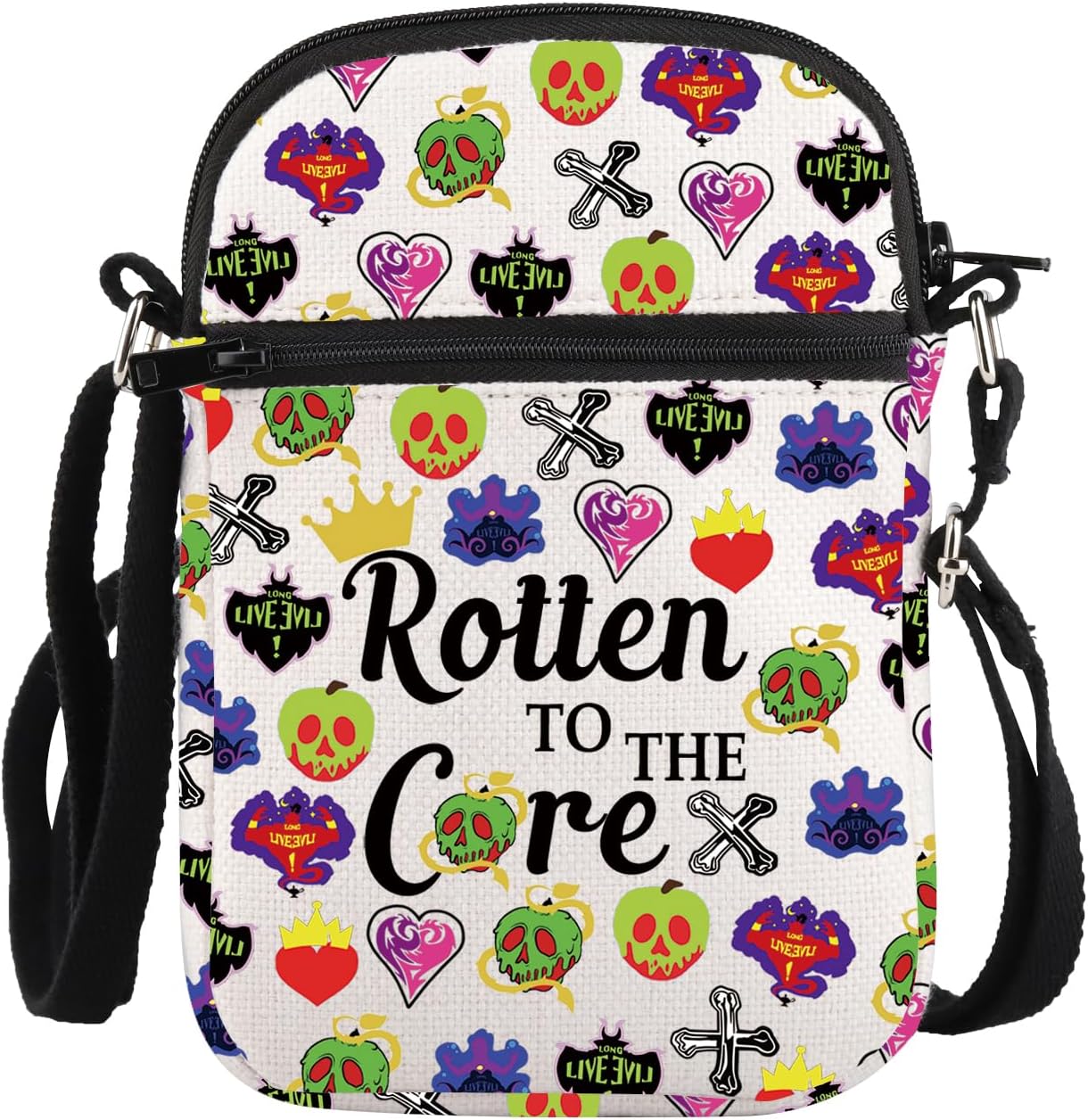 PLITI Villain Movie Inspired Gift Villain Club Gift Rotten To The Core Villain Crossbody Bag For Fans