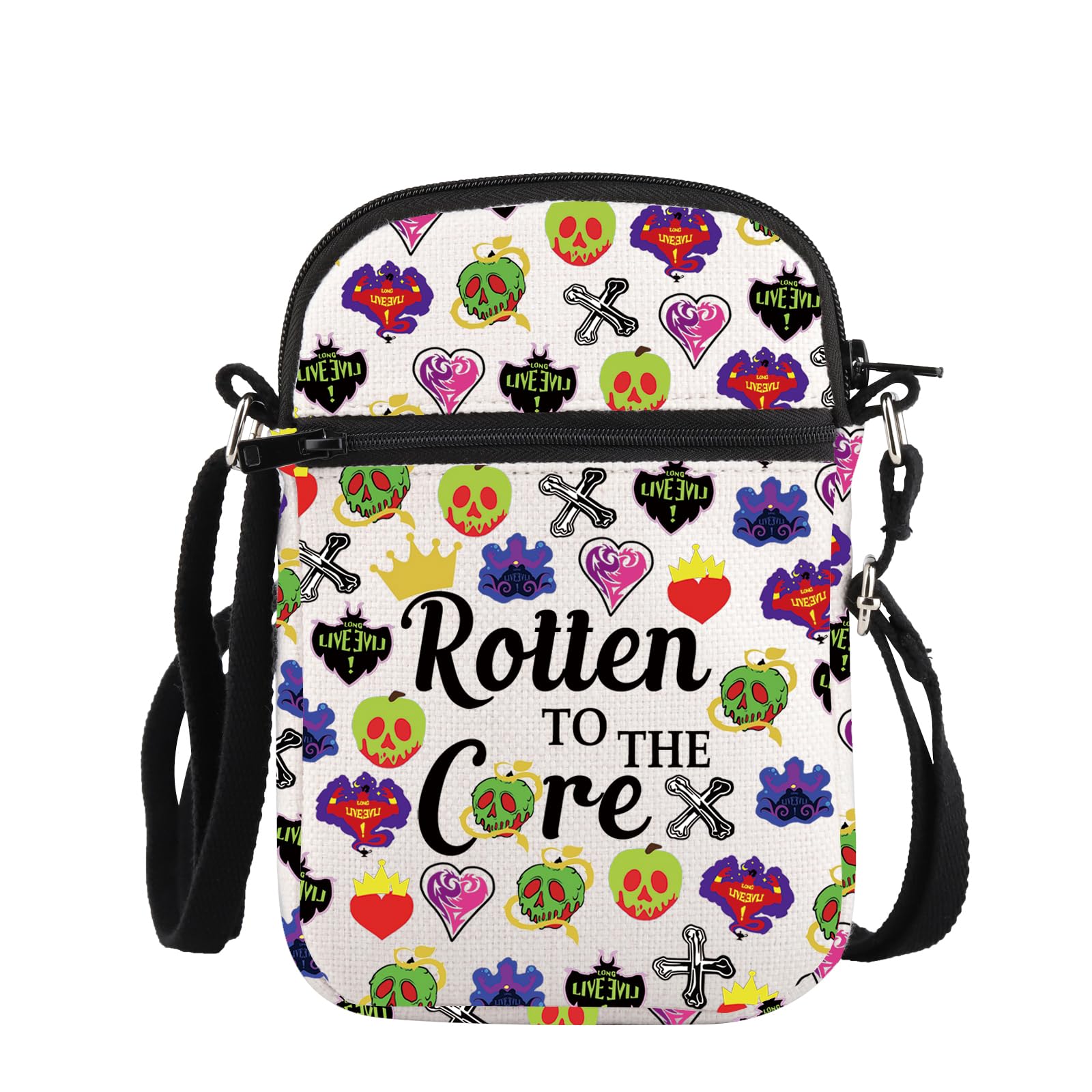 PLITI Villain Movie Inspired Gift Villain Club Gift Rotten To The Core Villain Crossbody Bag For Fans