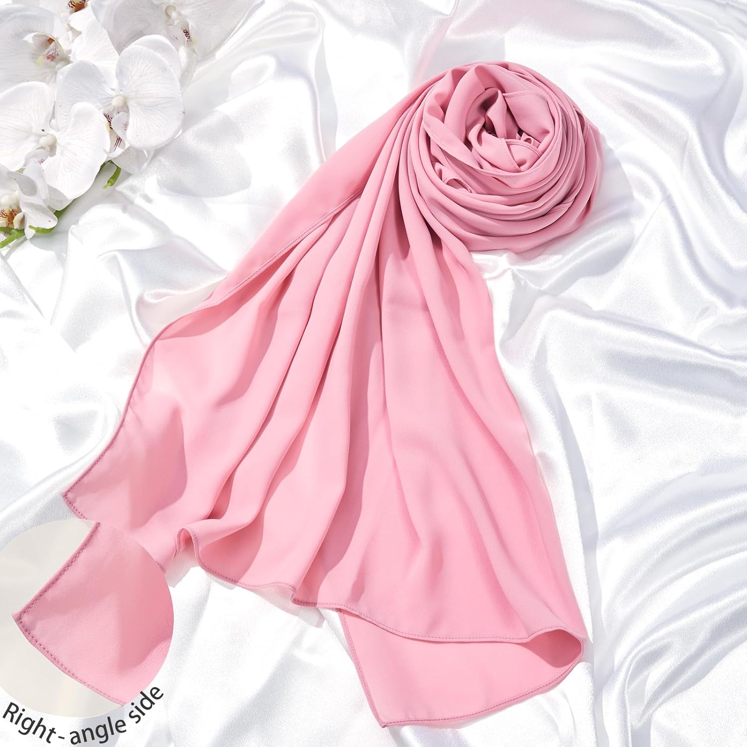 Heavy Not Easily See Through Long Chiffon Hijab Scarf for Women, Amazing Smooth Muslim Head Scarves - Image 5