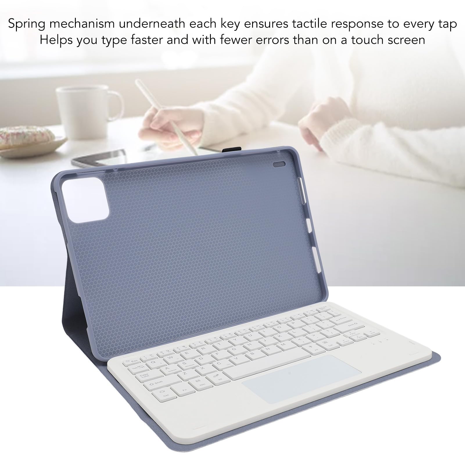 Etui na klawiaturę do Bezprzewodowa Klawiatura Bluetooth z osłoną ochronną dla Mi Pad 6 6 Pro, Przenośna Podstawka ze Skóry PU z wyjmowaną magnetyczną klawiaturą