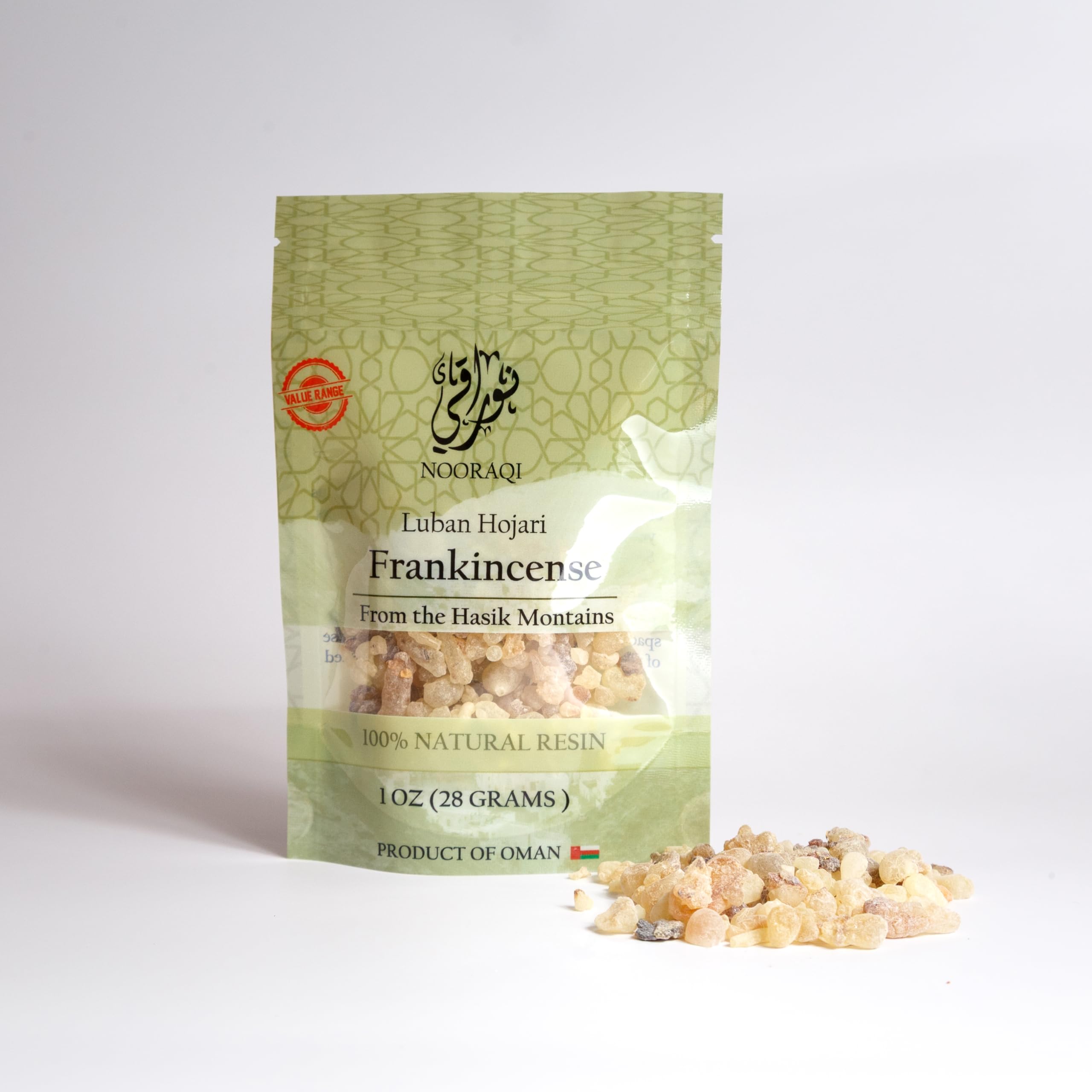 Organic Omani Hojari Frankincense Resin – Raw Boswellia Sacra Natural Incense Tears | Golden Resin for Burning, Aromatherapy & Spiritual Use (Churches & Mosques), Anti-Aging Agent (with Oils)
