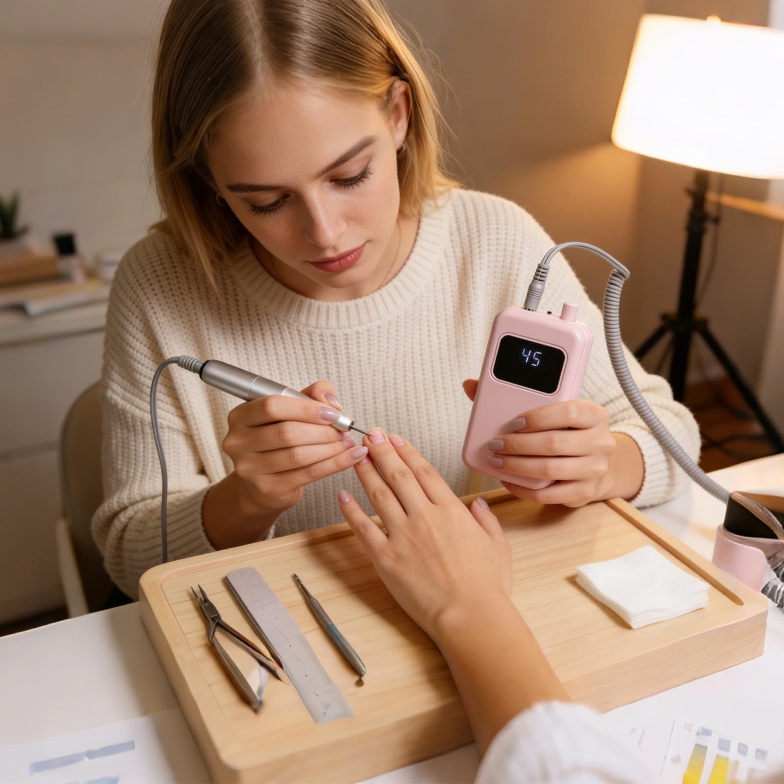 eléctrica de uñas Herramienta para retirar gel de manicura | Fresadora de uñas eléctrica para manicura para Profesionales, Madres, Novias, Salones, Hogares, Viajes y Prácticas