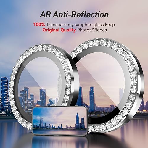 Miniatura 119 de Paquete de 3 x 2 protectores de lente de cámara Jeluse para iPhone 14 Pro Max para iPhone 14 Pro, cubierta protectora de pantalla de vidrio templado