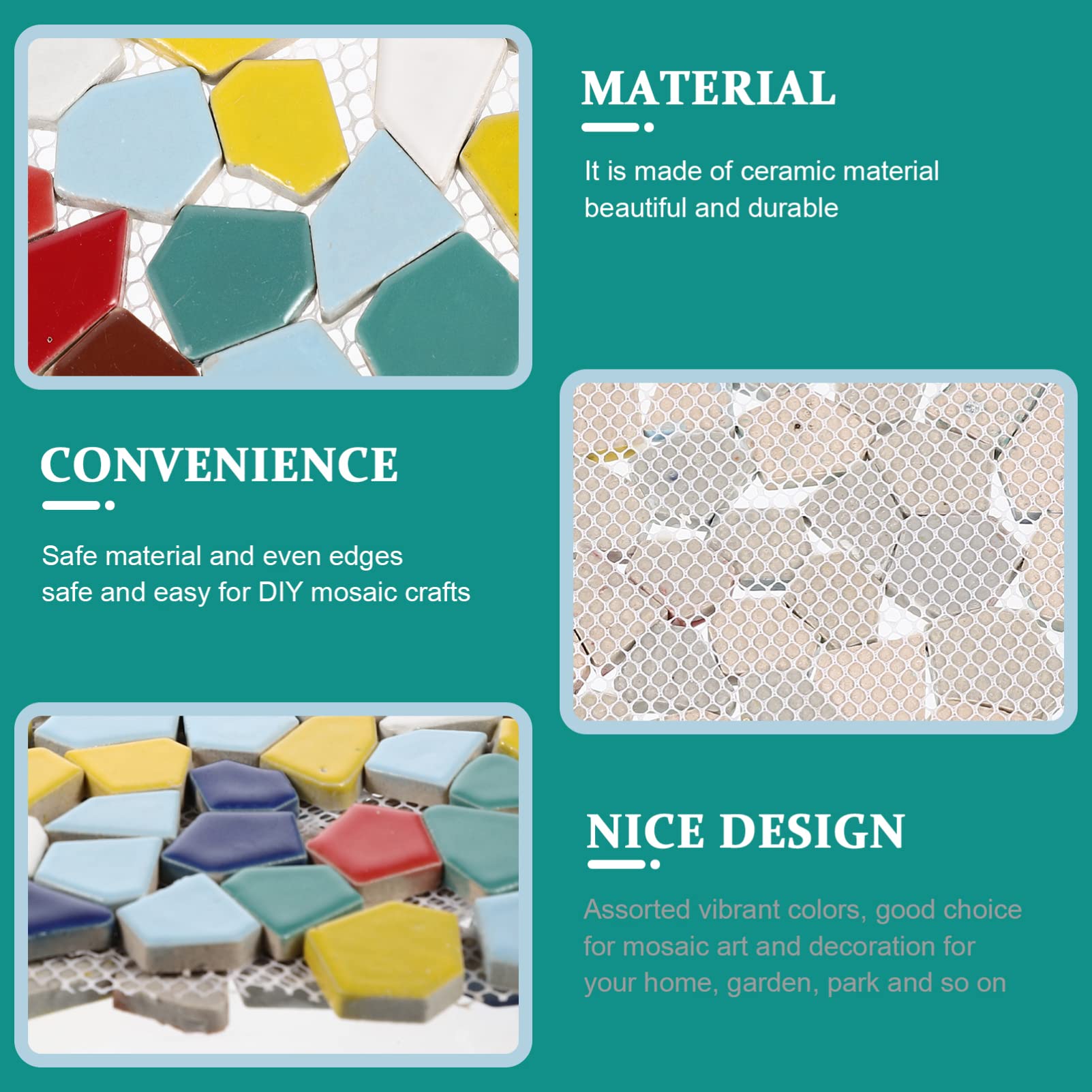 Mosaico Cerámico Irregular Para Manualidades Azulejos De Cerámica Coloridos Suministros De Artesanía Para Decoración De Paredes y Proyectos Creativos