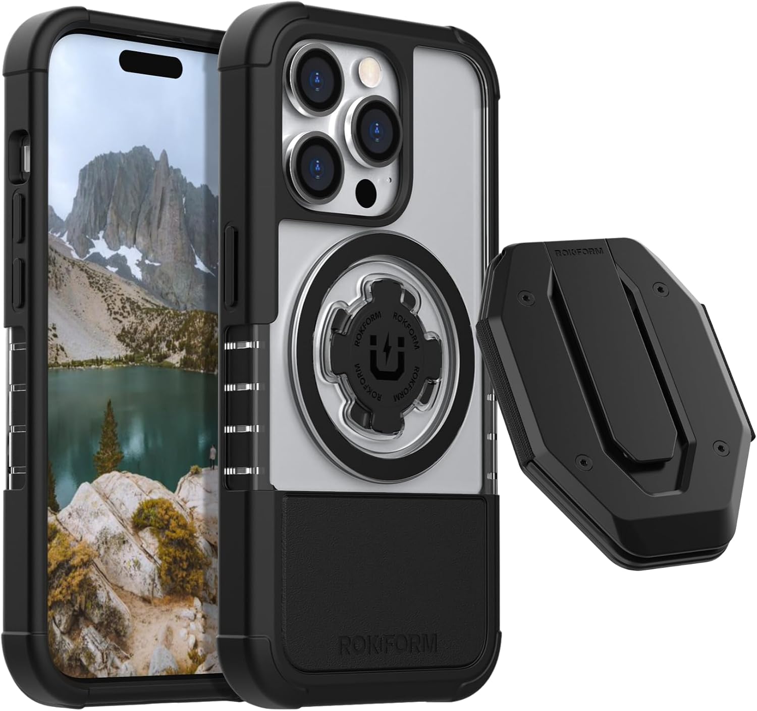 Rokform - iPhone 14 Pro Crystal Case + MagSafe Compatible Fuzion Wallet