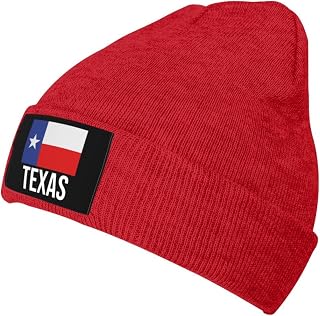 Men Beanies Texas Flag Beanie Hat Knit Skull Cap Ski Caps Winter Women Slouchy Hat Warm Sleep Cap Black - h
