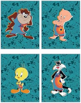 TRENDYPRINT Looney Tunes Space Jam New Legacy 8 x 10 Wall Art Set