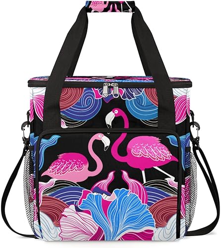 Bolsa de transporte para cafetera con patrón de flamenco abstracto para Keurig K-Mini o K-Mini Plus K-Cup Pods Almacenamiento portátil Cafetera