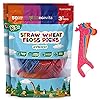 Biodegradable Kids Flossers - Unflavored Dental Floss Picks for Children | Fluoride & Plastic-Free | Colorful & Fun Animal Floss Sticks | Eco Friendly, Vegan, Organic (100 Pack, Unflavored)