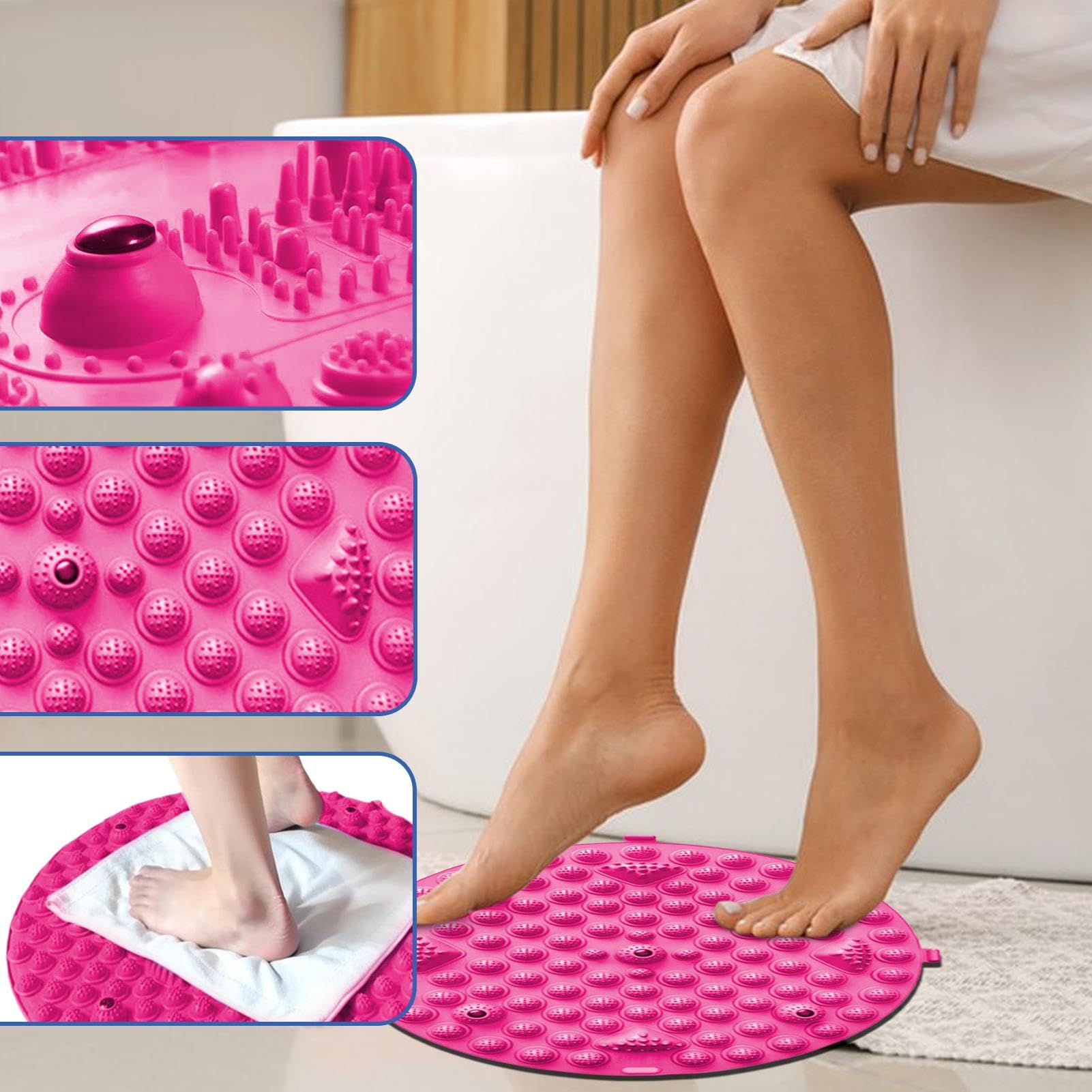 Tappetino Massaggiante per Piedi Accessorio Ergonomico Antiscivolo per | Cuscinetto Massaggio Punti Piedi Rilassante Per Adulti Che Stanno Seduti A Lungo Soggiorno Camera Bagno Dormitorio