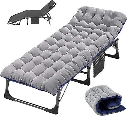 Miniatura 8 de Slsy Cama plegable con colchón, camas plegables para invitados, cuna escondida para adultos, cama plegable portátil con posiciones ajustables para