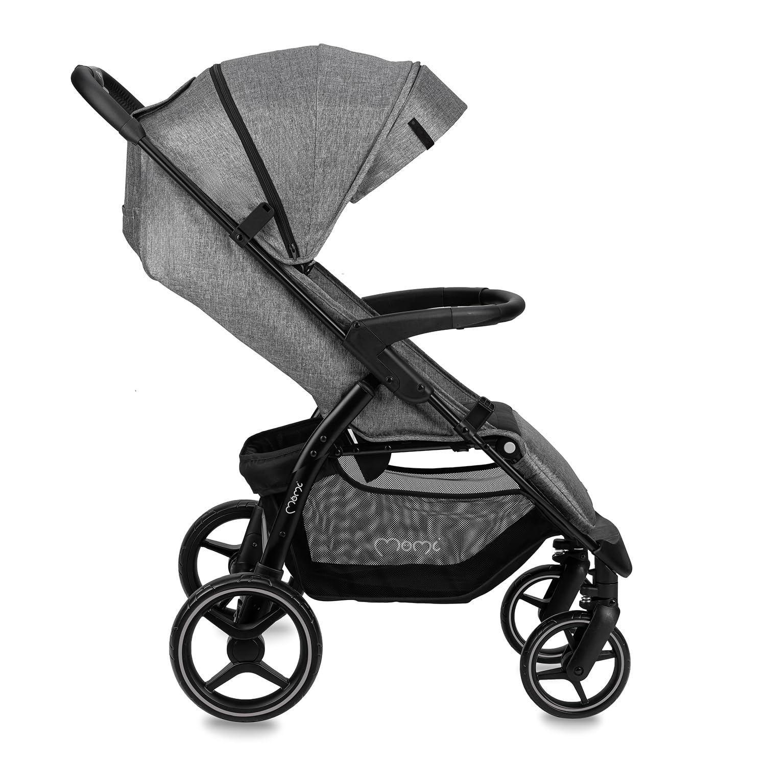 MoMi MIYA EVA Kinder-Buggy Kinderwagen ab 6. Monat bis 22 kg 5-Punkt-Sicherheitsgurt Einkaufskorb Fußsack Getränkehalterung Regenschutz Insektenschutz