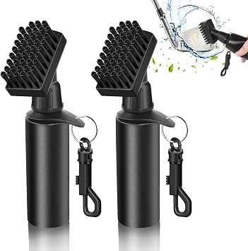 WXJ13 2 PCS Golf Clubs Cleaning Water Brush,Golf Club Groove Cleaner Brush with Leakproof Reservoir Tube, Squeeze Bottle