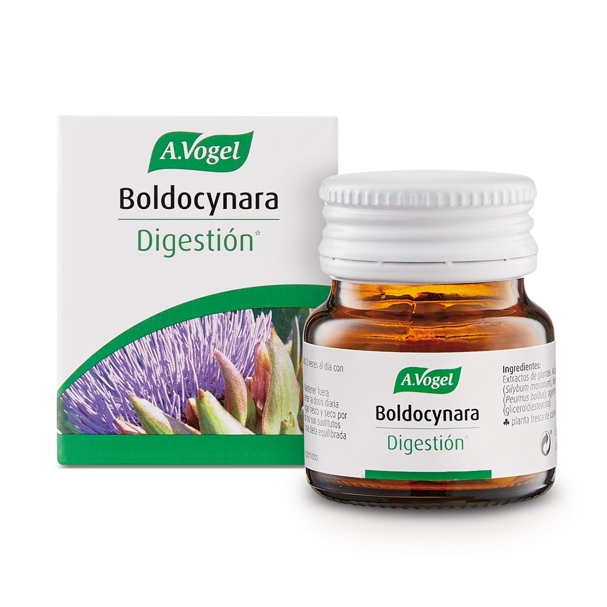 A.Vogel Boldocynara Comprimidos | Apoya Digestión y Función Hepática | Alcachofera, Cardo Mariano, Diente de León, Boldo | Detoxificación Hepática | 60 comprimidos