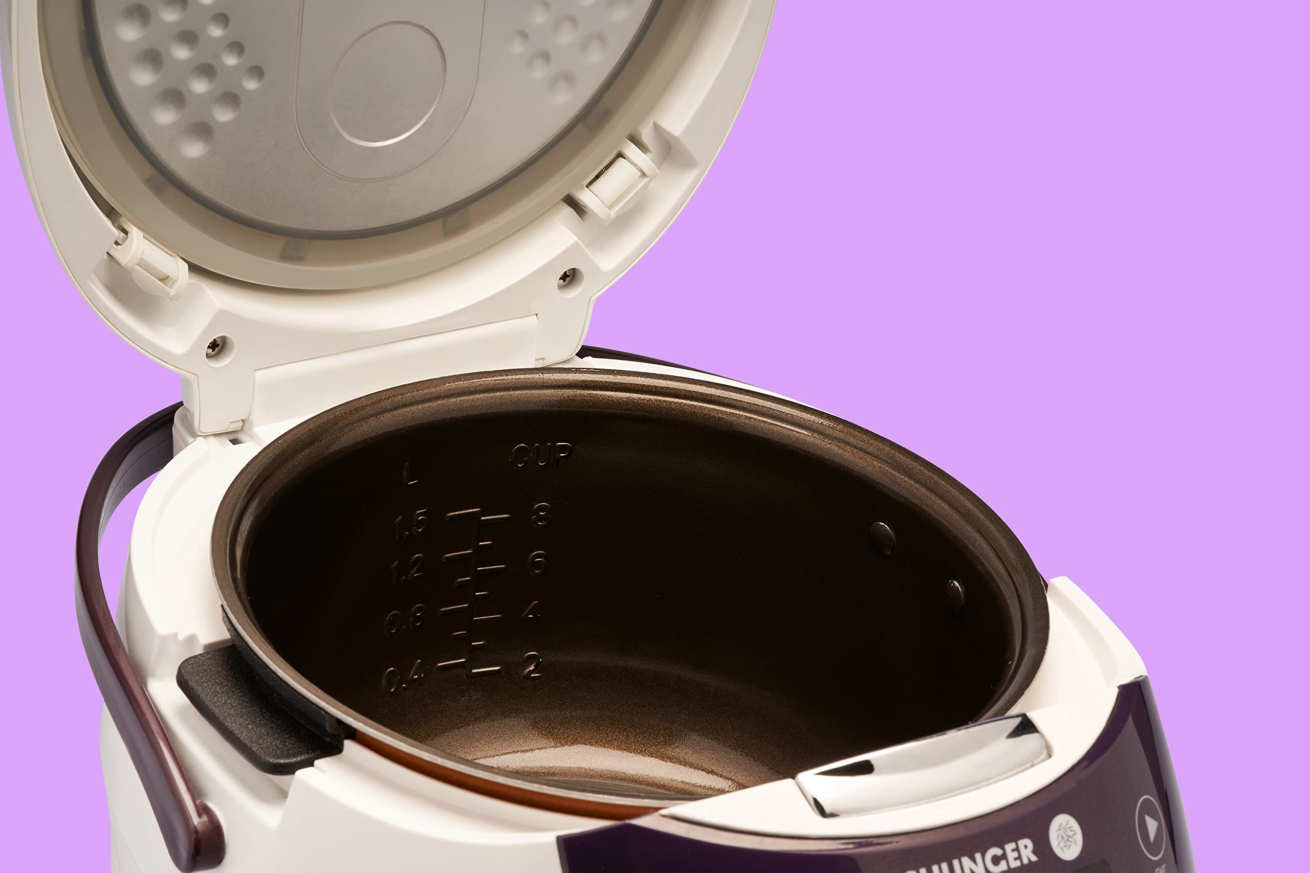 REISHUNGER Cuiseur à riz (rice cooker) & cuiseur vapeur numérique blanc avec avec bol en céramique & - 12 programmes, technologie 7 phases, 1.5 l jusqu'à 8 personnes - Robot cuiseur | Jusqu'à 8 personnes - Minuteur et récipient intérieur Premium - Marmite