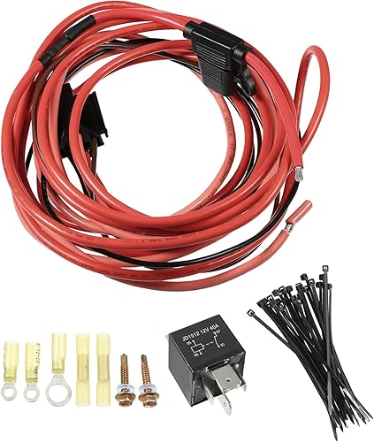 X AUTOHAUX Kit de relé de bomba de combustible eléctrica universal para sistema de 12 V CC 4 pines 12 V 40 amperios relé 30 amperios disyuntor 80