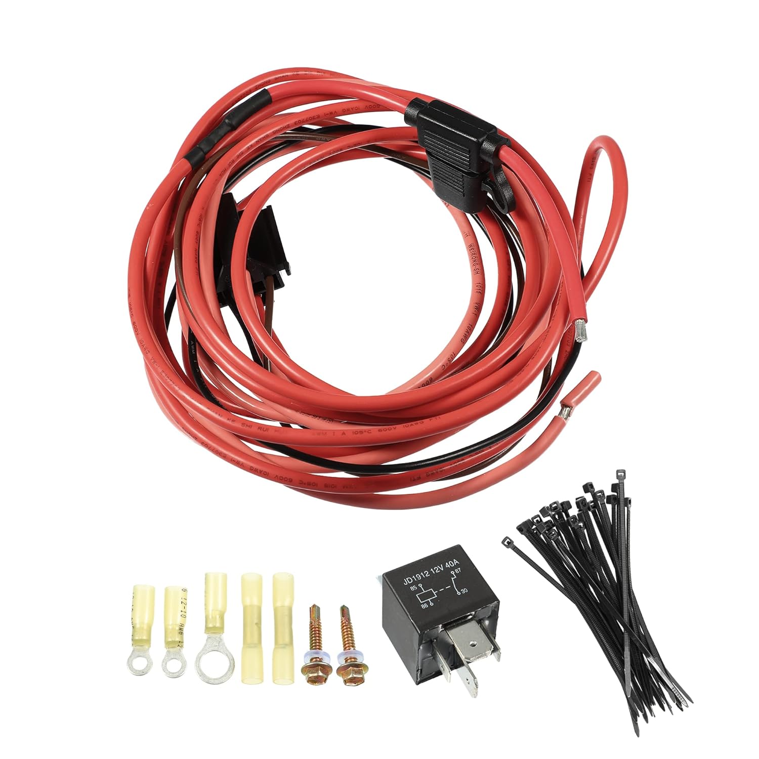 X AUTOHAUX 1 Set Universal Electric Fuel Pump Relay Kit for