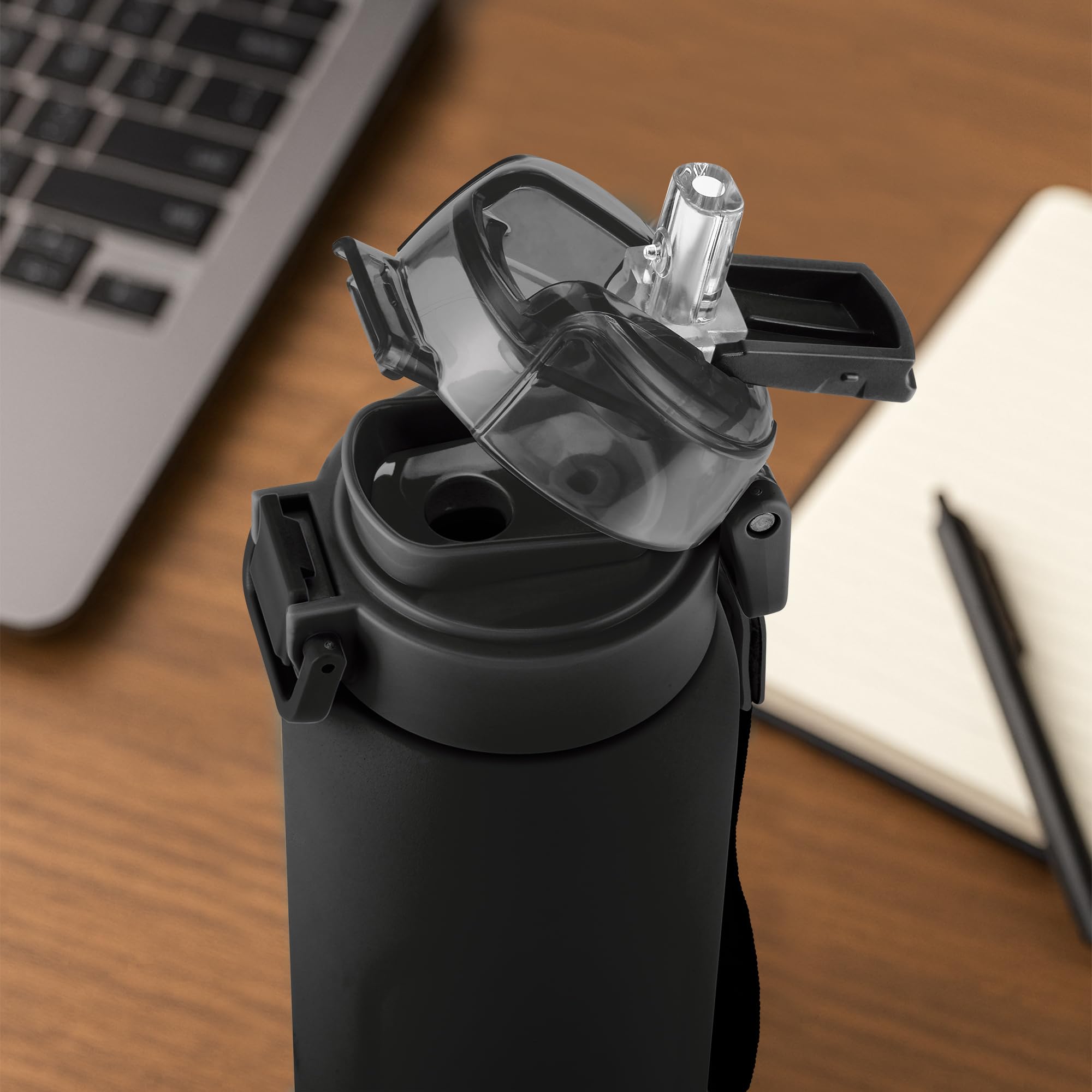Milton Twiniq 900 Thermosteel Water Bottle - Hot & Cold -2
