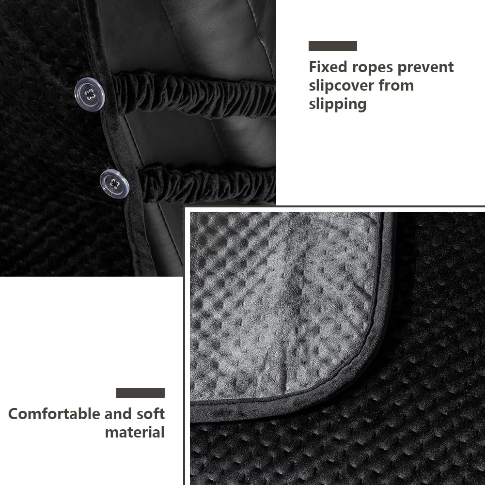 STONECREST Recliner Chair Cover Water Resistant Velvet Quilted Slipcover Stay in Place BlackGrey Recliner 23 Regular product thumbnail 4