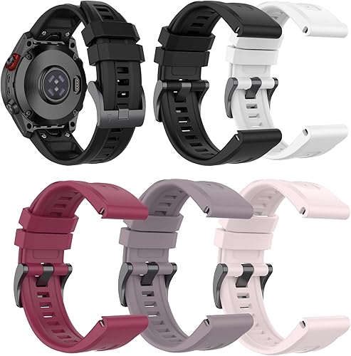 Bandas compatibles con el reloj solar Garmin Instinct 2S, correa de silicona ajustable con hebilla de metal, correa deportiva para Garmin Instinct