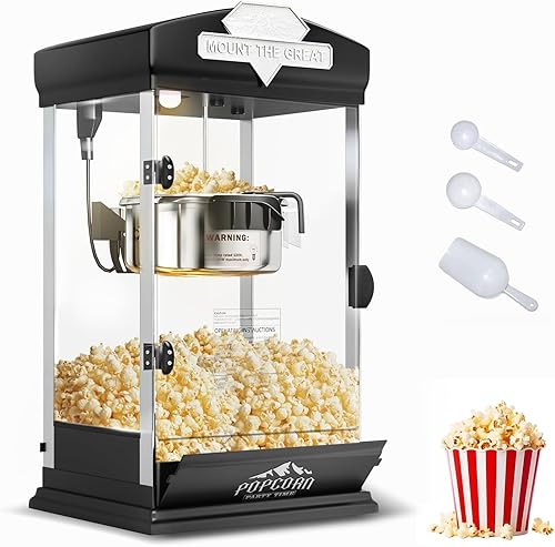 Miniatura 10 de Máquina comercial de palomitas de maíz de 12 onzas, 850 W, máquina de palomitas de maíz de cine, máquina de maíz de mesa roja con control de 3 Rojo