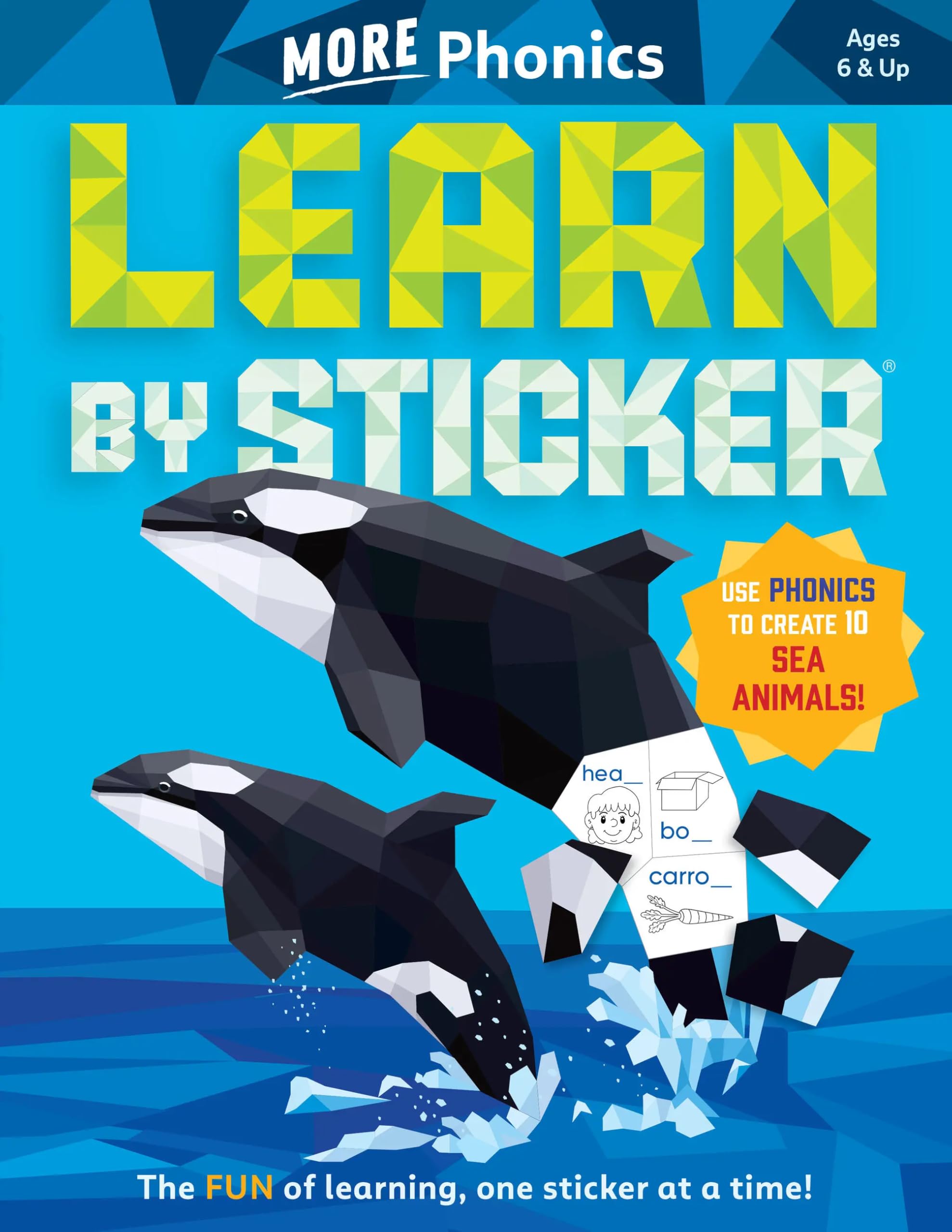 Learn by Sticker Series 6-Book Collection Set - Interactive Learning with Stickers for Early Elementary Skills - Beginning Phonics, More Phonics, Addition and Subtraction, More Addition & Subtraction