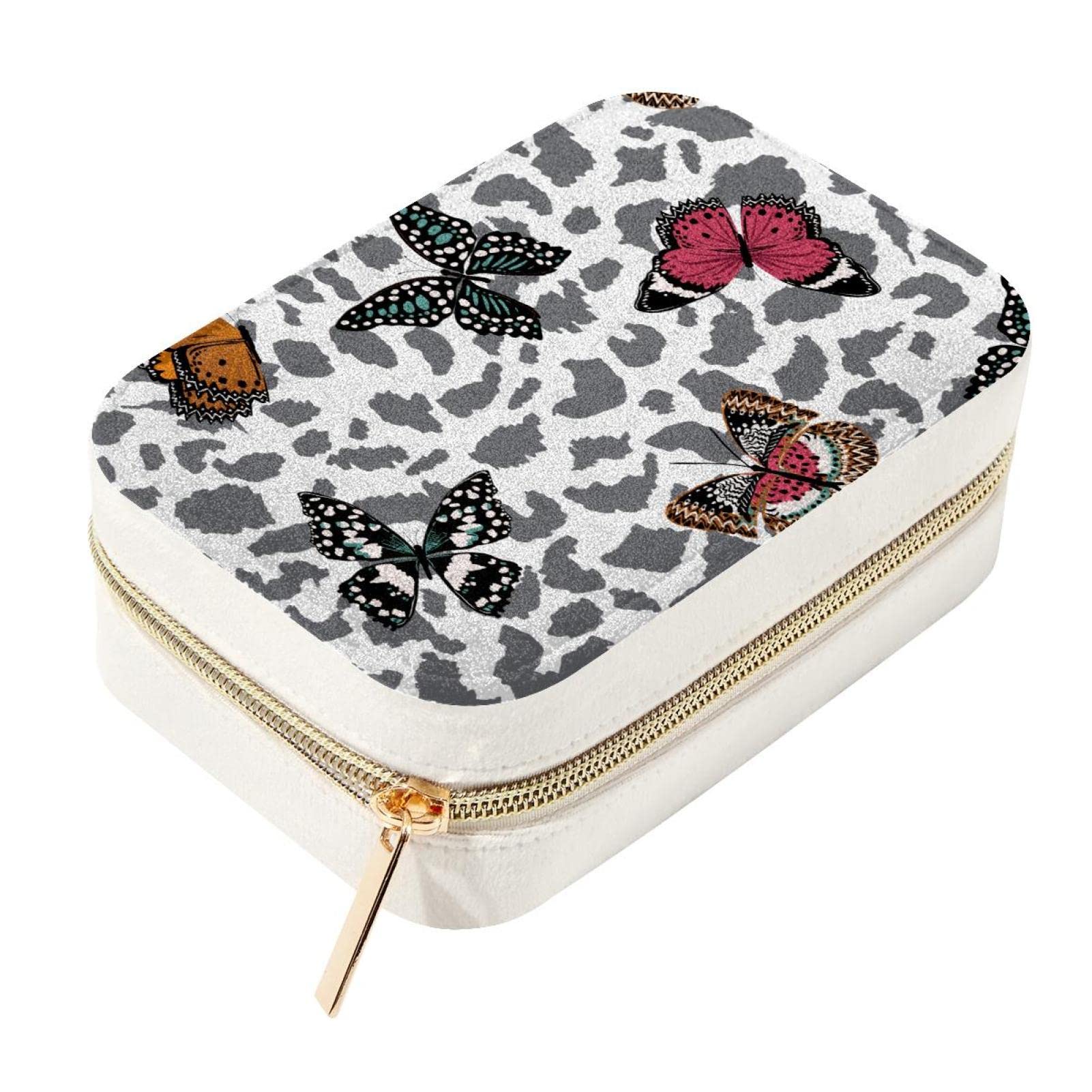Boîte de rangement en velours papillon cadeau idéal boucles d'oreilles