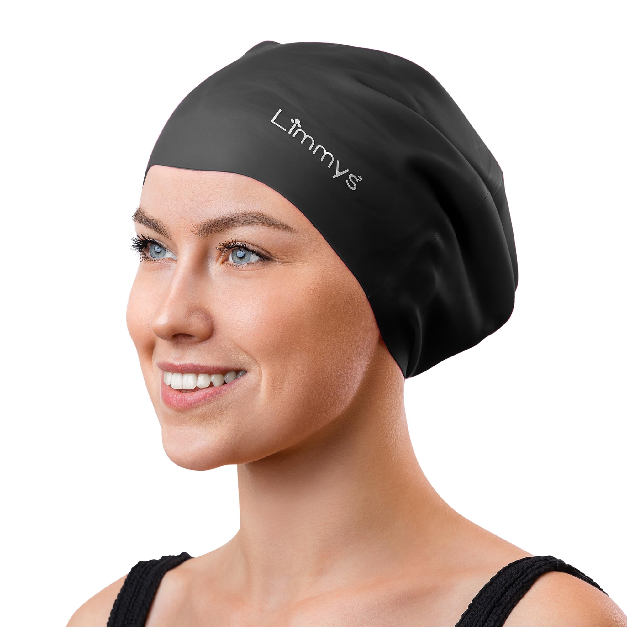 Limmys Gorro de Natación de Adulto con Pelo Largo – Gorro de Piscina 100% Silicona – Gorro de Piscina de Hombre y Mujer Cómodo, Elástico Gorros de Natación