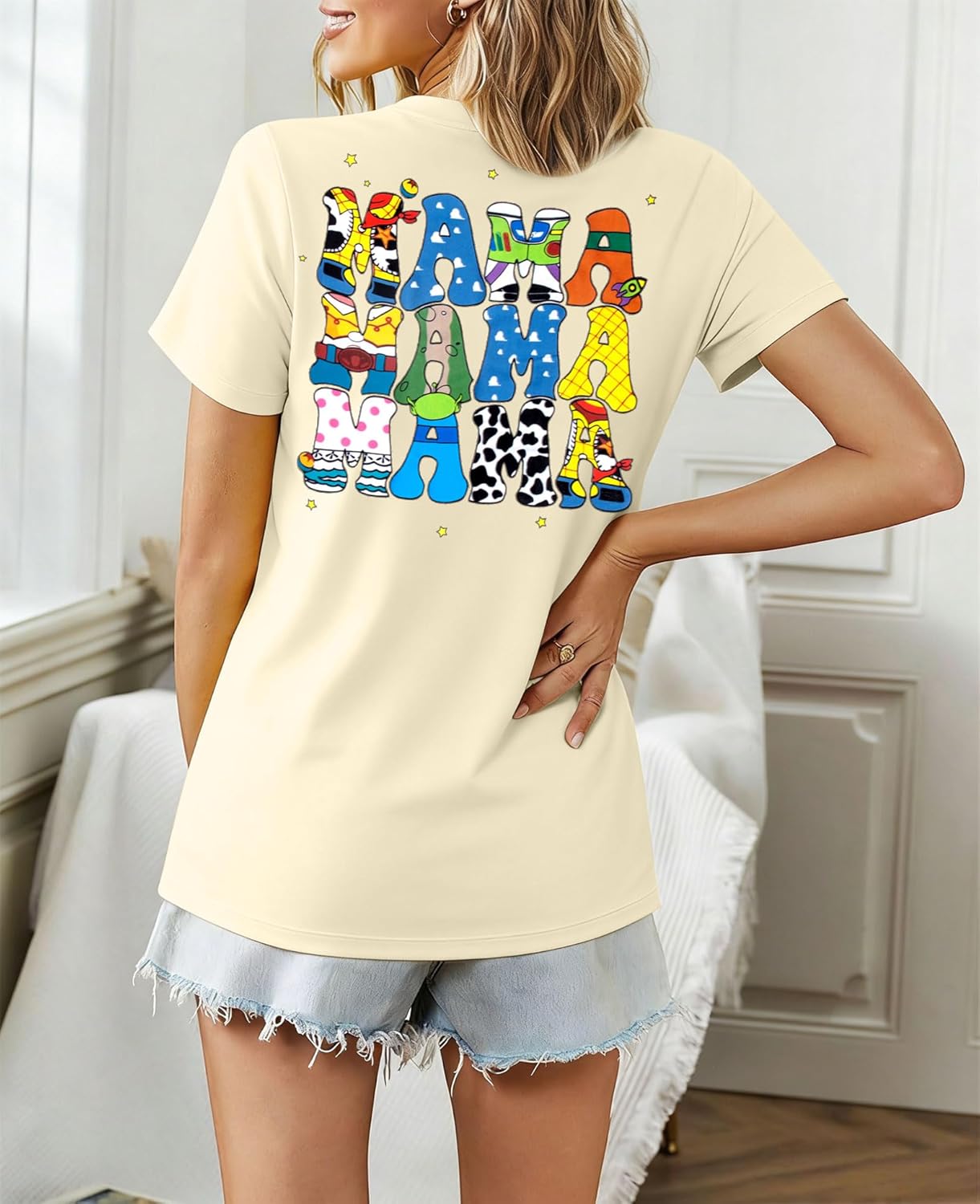 Mama Shirt for Women Mom Life T Shirt Mothers Day Tops Mom Birthday Crewneck Short Sleeve Tops - Image 5