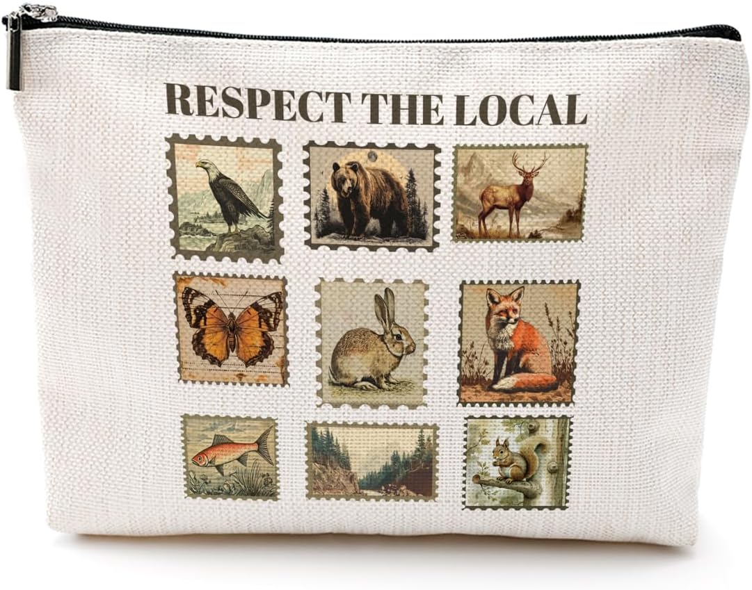 Wildlife Lover Gifts Makeup Bag Gift For Nature Lover Cottagecore Vintage Cosmetic Bag Gifts for Women Animal Lovers Girl Daughter Coworker Friend Birthday Friendship Graduation Anniversary Christmas