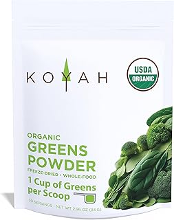 KOYAH - Organic Greens Blend Powder (Equivalent to 30 Cups Fresh Greens)...