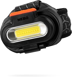 NEBO Einstein Powerful 1500 Lumen Headlamp with Flexpower Rechargeable or CR123A Batteries | Compact Low-Profile Headlamp with 5 Light Modes