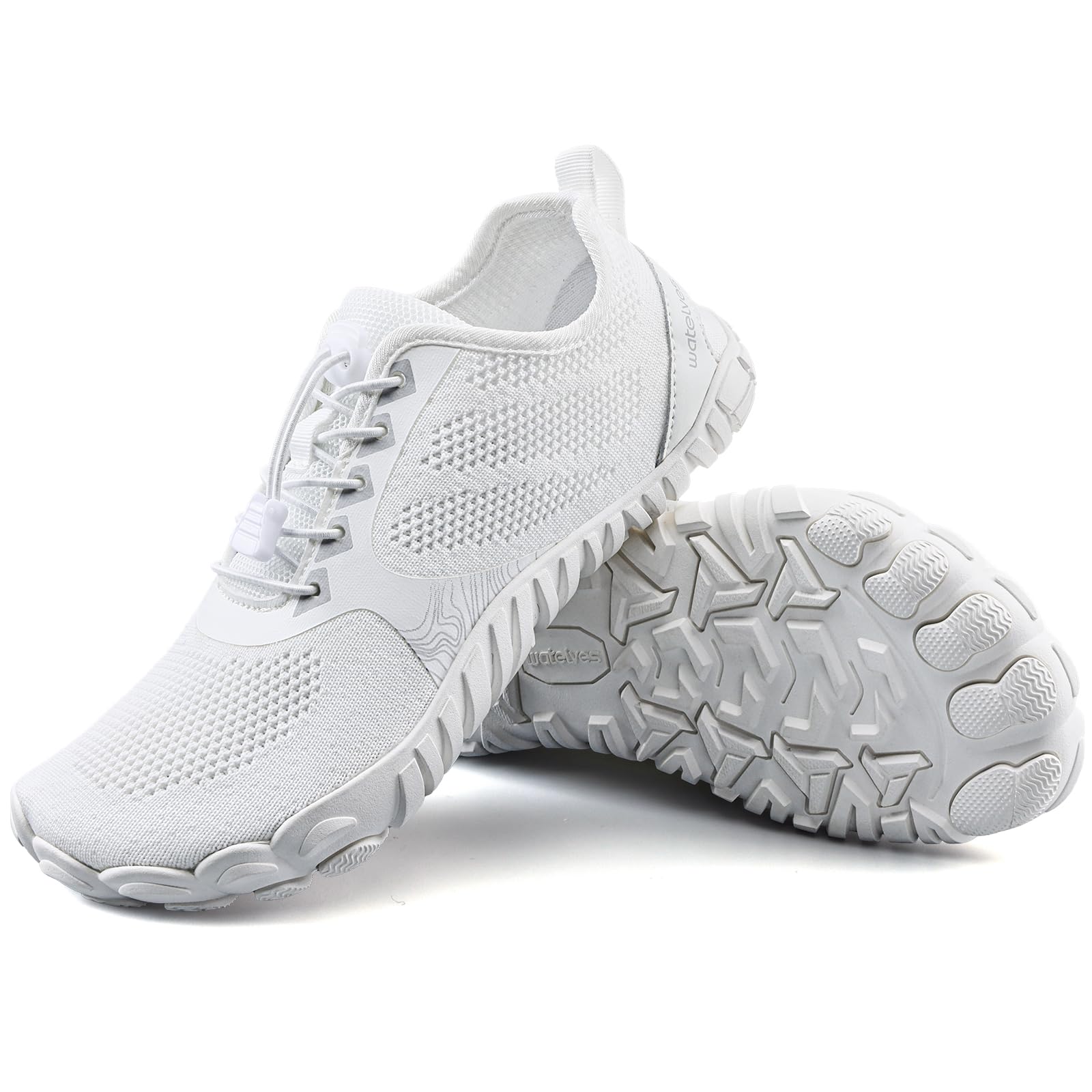 WateLves Barfuss Schuhe Damen Fitnessschuhe Knit Barfußschuhe Herren Minimalistische Breiter Zehenbox