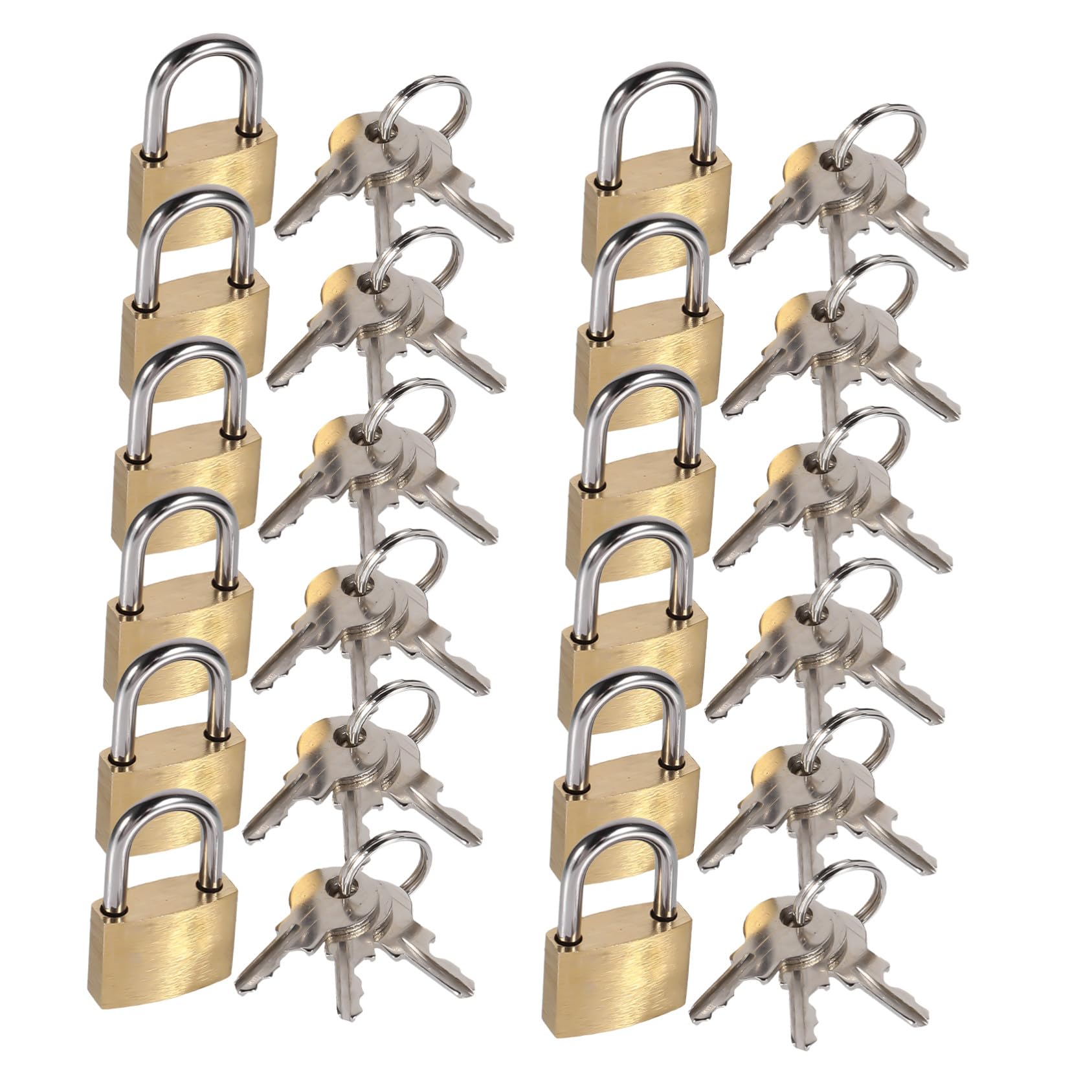 DOITOOL 12 pezzi Mini Lucchetti in Rame con Chiave Lucchetto Compatto per Bagagli Zaini Diari Valigie e Armadietti Serratura Portatile Leggera e Robusta per Sicurezza Quotidiana