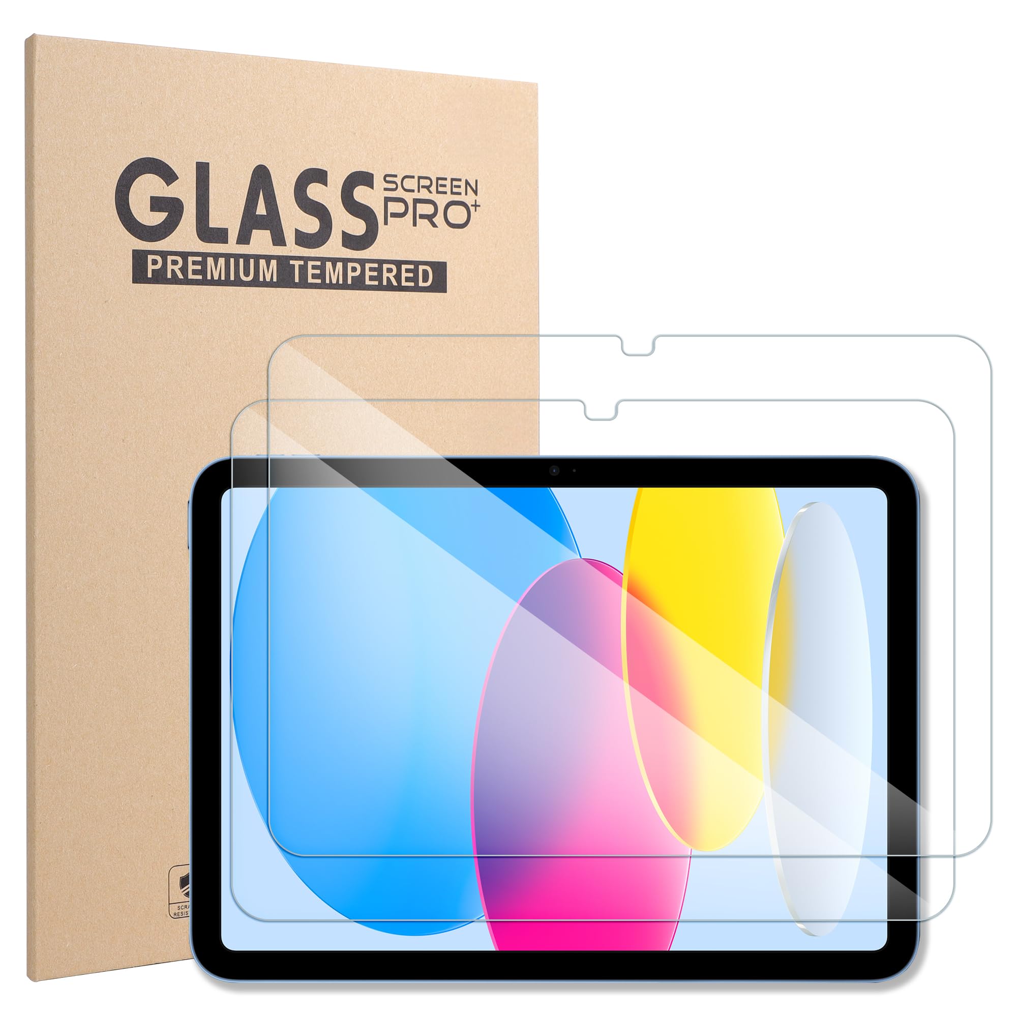 Xahpower 2 Pezzi Pellicola Protettiva per iPad (A16) 11 Pollici 2025/10,9 Pollici 2022, Durezza 9H, Anti Graffio, Protezioni Schermo in Vetro Temperato Compatibile con iPad 11/10a Generazione