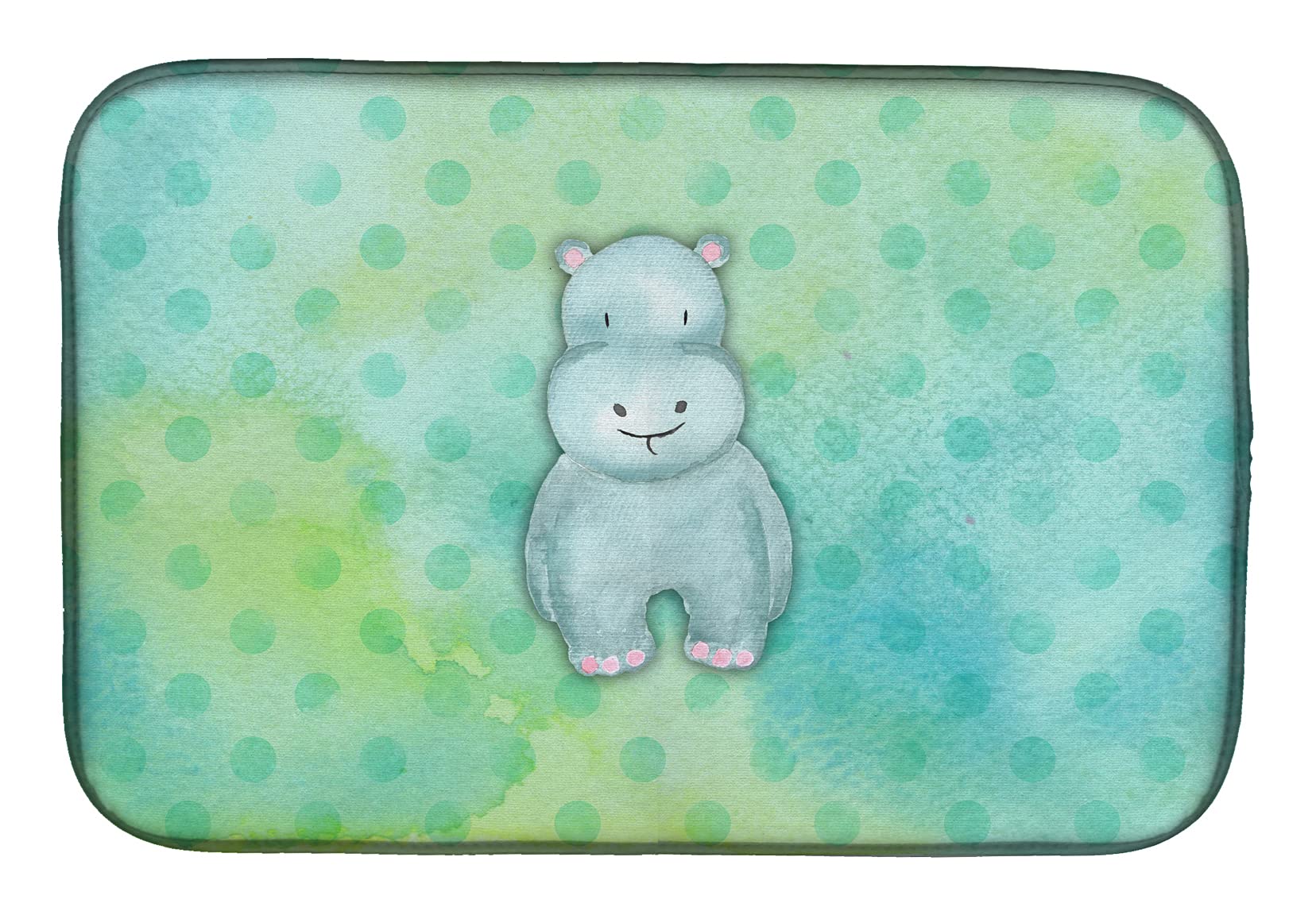 Tapis de séchage pour vaisselle hippopotame coloré pour égayer votre cuisine