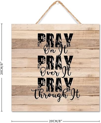 Miniatura 3 de Letrero de madera de 8 x 8 pulgadas con cita inspiradora, idea de regalo inspirador, decoración de pared, retro, de madera desgastada, para casa de