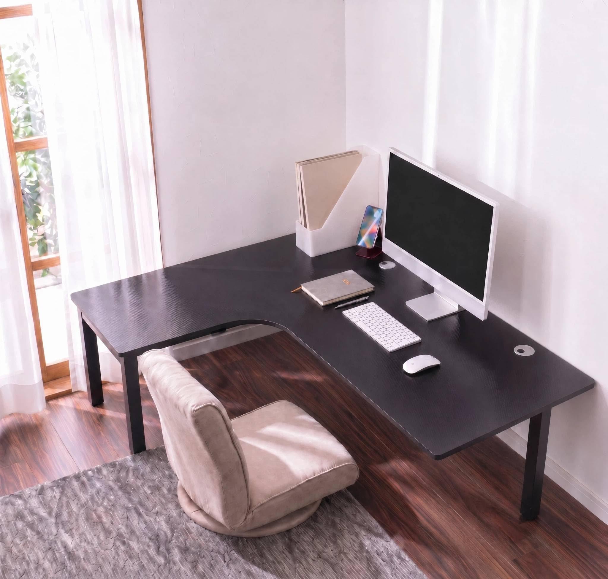 Amazon | 牧小苫 komaitoma L字型ローデスク テーブル センター