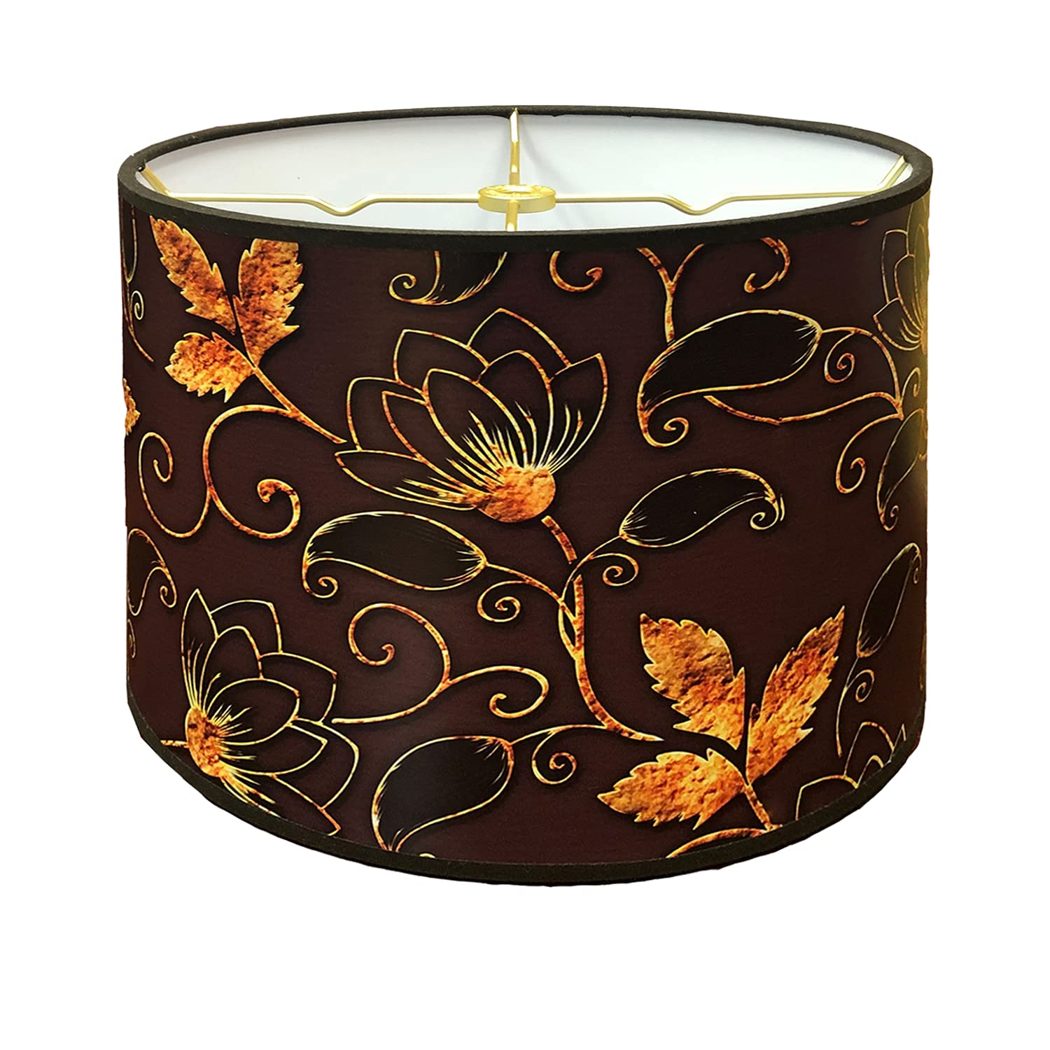 Royal Designs, Inc. Trendy Decorative Handmade Lamp Shade, Made in USA, 10in, HBC-8085-10, Golden Daisy