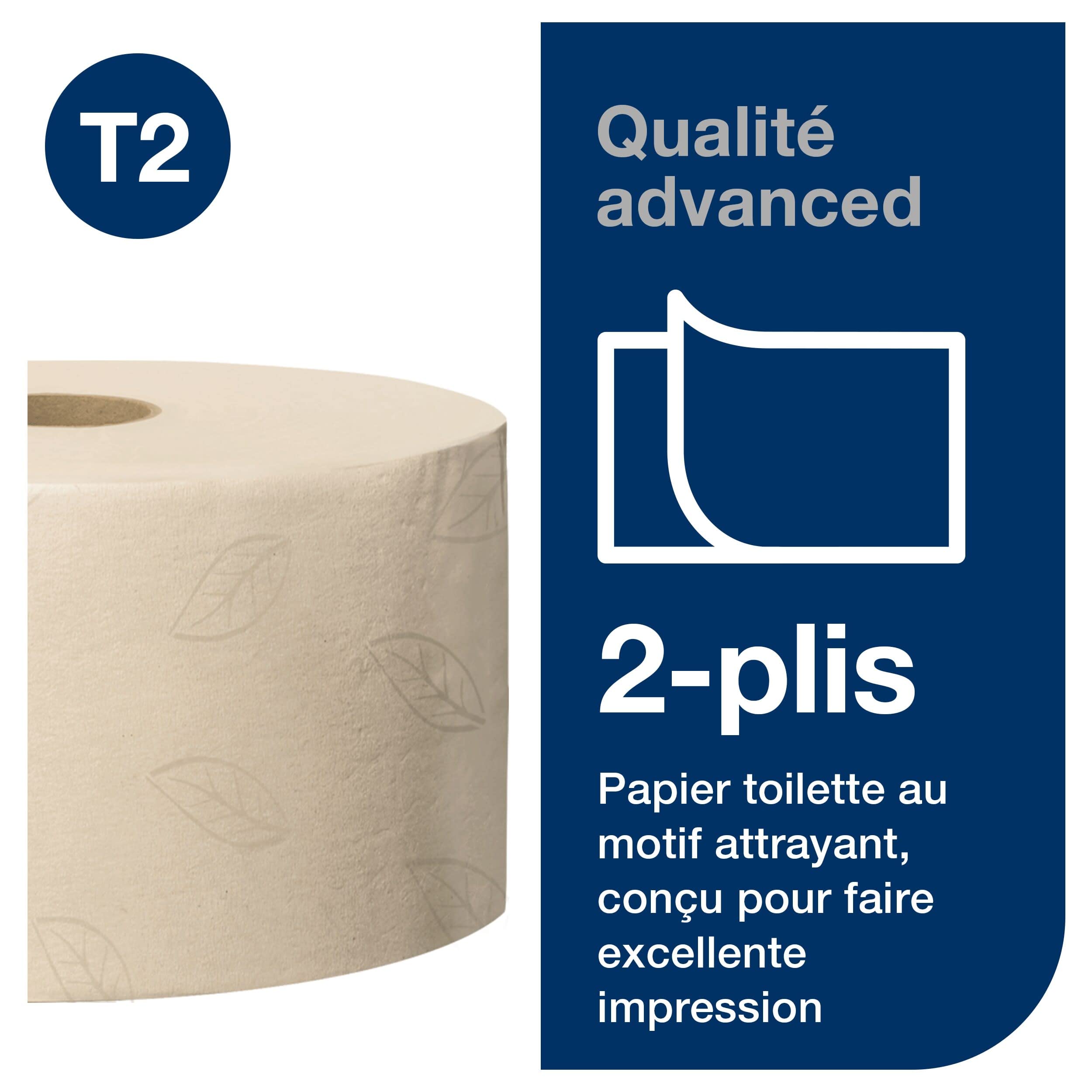 Tork Mini rouleau de papier toilette jumbo naturel T2, Advanced, 2 plis, 12 x 170 m, 120377